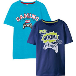 Bonprix Σετ Παιδικά T-Shirt Κοντομάνικα Μπλε Γαλάζιο 905881