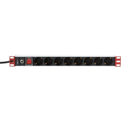 Techly 106893 Πολύπριζο για Καμπίνες Rack 1U 19"