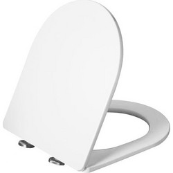Ravenna Bessie Καπάκι Λεκάνης D-Shape Πλαστικό Slim Soft Close Λευκό 45.2x34.3cm
