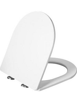 Ravenna Bessie Καπάκι Λεκάνης D-Shape Πλαστικό Slim Soft Close Λευκό 45.2x34.3cm
