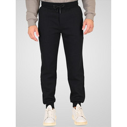 Rebase Ανδρικό Παντελόνι Φόρμας Fleece με Λάστιχο Μαύρο RPAN-6050