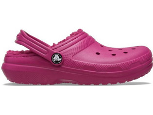 Crocs Ανατομικές Χειμερινές Παιδικές Παντόφλες για Κορίτσι με Γούνα Φούξια 207009-7DQ