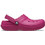 Crocs Ανατομικές Χειμερινές Παιδικές Παντόφλες για Κορίτσι με Γούνα Φούξια 207009-7DQ