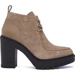 Liu Jo Γυναικεία Μποτάκια Chukka Suede Μπεζ με Χοντρό Ψηλό Τακούνι SF6107-PX310S-3448