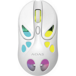 AOAS AS-863 Ασύρματο Gaming Ποντίκι RGB White