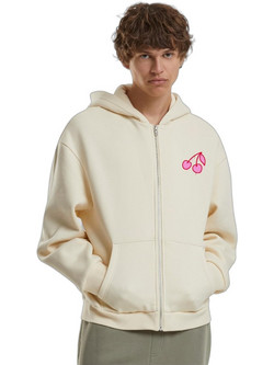 Mister Tee Pink Cherries Fluffy Zip Ανδρικό Φούτερ