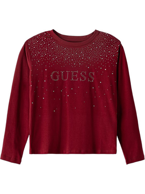 Guess Παιδική Μπλούζα Μακρυμάνικη Κόκκινη J6BI08K5778-G5B7