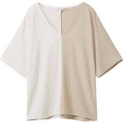 Tom Tailor Γυναικείο Καλοκαιρινό Top Μπεζ Λευκό 1040583-34836