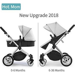 Hot Mom Multi Καρότσι Μωρού 2 σε 1 White