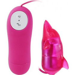 Baile Cute Secret Dolphin Δονητής Bullet για Ζευγάρια με Τηλεχειριστήριο Ροζ