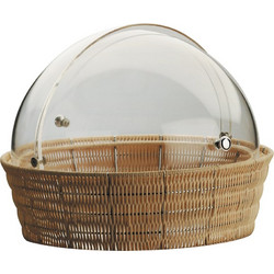 Καλάθι Rattan με καπάκι Roll - Top για κρουασάν, ψωμί 44x12.5cm c56257