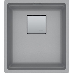Franke Kubus 2 KNG 110-37 Υποκαθήμενος Νεροχύτης Γρανίτη Stone Grey 41x46cm