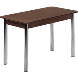 Τραπέζι κουζίνας μεταλλικά πόδια TUBO 70x120 (+30)x75cm καρυδί 717-Κ
