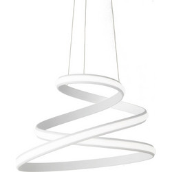 Ondaluce Vuelta B.CO White Κρεμαστό Φωτιστικό Οροφής Μονόφωτο LED Λευκό
