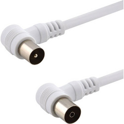 Καλώδιο Κεραίας Coax Male to Coax Female 1.5m White 02.006.0087
