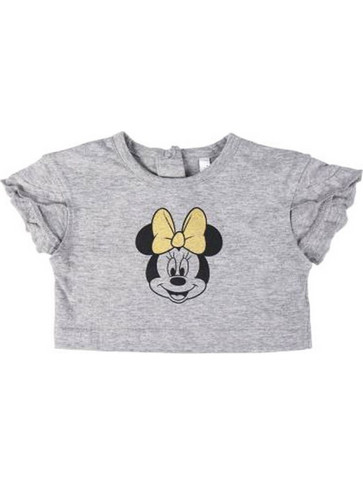 Βρεφικό Καλοκαιρινό Μπλουζάκι Minnie Mouse Γκρι Χρώμα