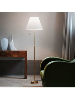 LUCEPLAN Luceplan Costanza Brass | Κλασσικά Φωτιστικά Δαπέδου Με Καπέλο - Χάλκινα - Dimmer (1D13NT000030+9D1301511702)