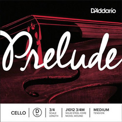 D'Addario Prelude J1012 Χορδή Τσέλου D Nickel Plated Steel Medium Tension 3/4
