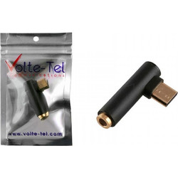 VOLTE-TEL ΜΕΤΑΤΡΟΠΕΑΣ GOLD PLATED AUDIO JACK 3.5MM TO USB-C BLACK