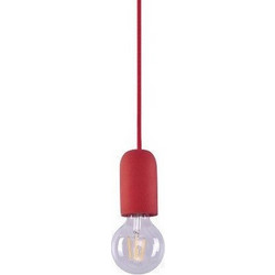 Home Lighting Iris Κρεμαστό Φωτιστικό Οροφής Μονόφωτο E27 Κόκκινο 77-3577 Red
