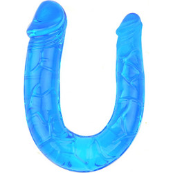 Clear Blue Double Ended Realistic Dildo 30 cm