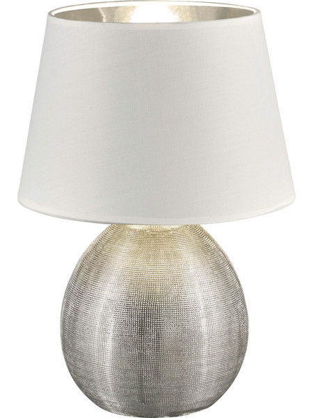 Trio Lighting R50621089 Πορτατίφ Ε27 Λευκό Ασημί Φ24xΥ35cm