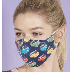 Eco Chic Face Cover Navy Camper Vans M14 1τμχ