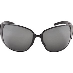 Fendi S344 001 Γυναικεία Γυαλιά Ηλίου Oversized Μεταλλικά Μαύρα με Μαύρο Polarized Φακό