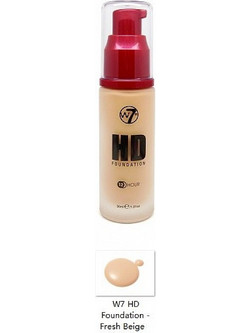 W7 Hd Fresh Beige Liquid Foundation 30ml