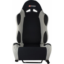 Carman R-Speed Κάθισμα Υφασμάτινο Μαύρο-Γκρι Δεξί