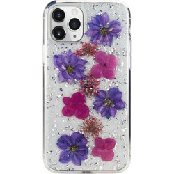 SwitchEasy case for Iphone 11PRO HANDMADE WITH REAL FLOWERS PURPLE GS-103-80-160-90