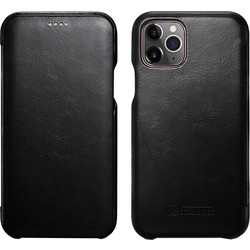 iCarer Curved Edge Vintage Leather Black (iPhone 11 Pro)
