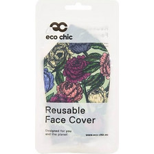 Eco Chic Face Cover Green Peonies M15 1τμχ