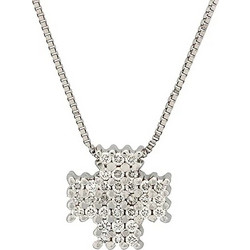 Million Diamonds Γυναικείο Κολιέ Σταυρός από Λευκόχρυσο 14Κ με Διαμάντι CR03444