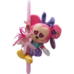 Πασχαλινή Λαμπάδα Tokyo Minnie Mouse Ροζ Χρώμα Λούτρινο 23cm Disney