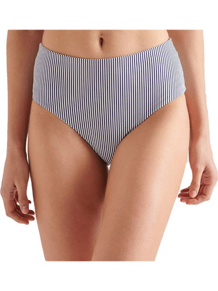 Superdry Ψηλόμεσο Bikini Slip Λευκό Navy Μπλε W3010165A-66Z