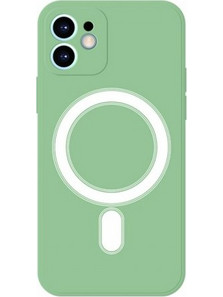Θήκη Iphone 12 Mini - Soft Flexible Silicone Rubber Full Coverage Shockproof Magsafe Case Apple - Πράσινο
