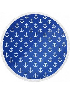 Morseto Στρογγυλή Πετσέτα Θαλάσσης Microfiber Μπλέ 150cm M-005
