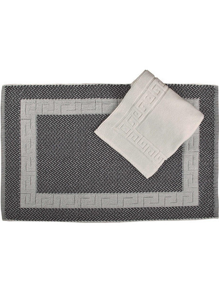 Πατάκι Ξενοδοχείου Μαίανδρος Grey 100% Cotton 50Χ75 50x75cm 100% Βαμβάκι
