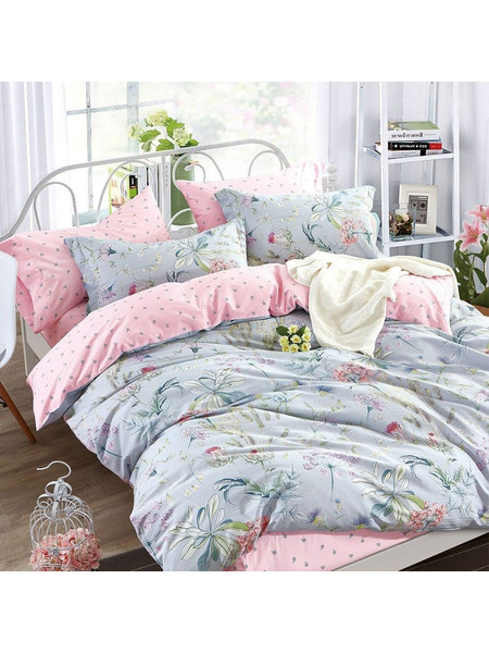 Homeline Σετ Σεντόνια Υπέρδιπλα Βαμβακοσατέν 230x260 1224 Ciel-Pink