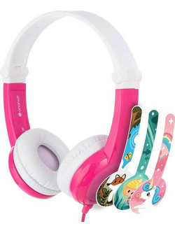 Onanoff Buddyphones Inflight Ενσύρματα Παιδικά Ακουστικά On Ear Ροζ