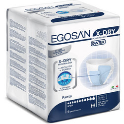 Egosan X-Dry Large Πάνες Βρακάκι Ακράτειας 10 Σταγόνες 6τμχ