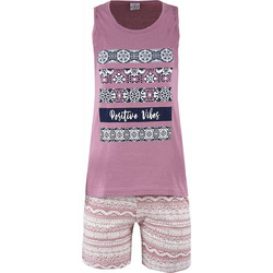 Gsecret Babydoll Καλοκαιρινό Βαμβακερό Μωβ 8623