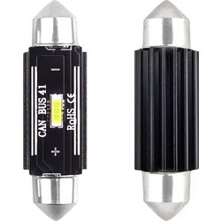 AMiO Canbus Ultra Bright LED White 12/24V 3,1W 36mm 2τμχ