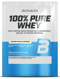 Biotech USA 100% Pure Whey Vanilla Πρωτεΐνη Ορού Γάλακτος Γράμμωσης Χωρίς Γλουτένη 28gr