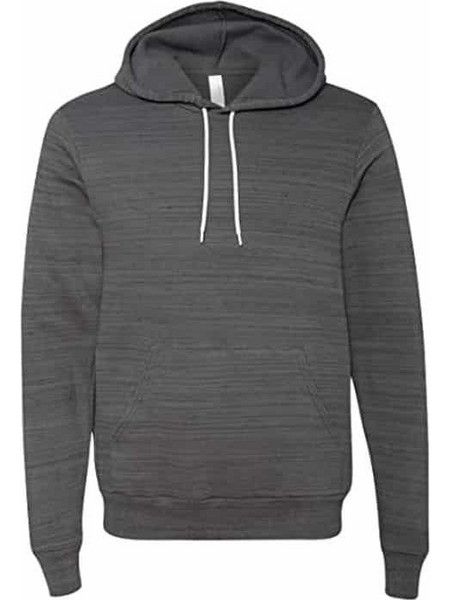 Unisex Poly-Cotton Pullover Hoodie Dark Grey 3719