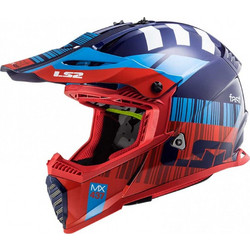 LS2 MX437 Evo XCode Red / Blue Κράνος Μηχανής Motocross 1150gr
