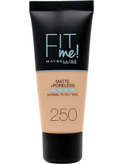 Maybelline Fit Me Matte & Poreless 250 Sun Beige Liquid Foundation 30ml