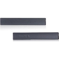 Κάλυμμα Θύρας Σετ 2 Τεμάχια / Mini USB Charging Port Dust Plug / Cover Flap για Sony Xperia Z3 Mini Μαύρο