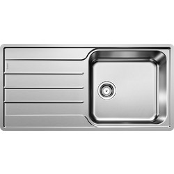 Blanco Lemis XL 6 S-IF Ένθετος Νεροχύτης Inox Αντιστρεφόμενος Σατινέ 100x50cm